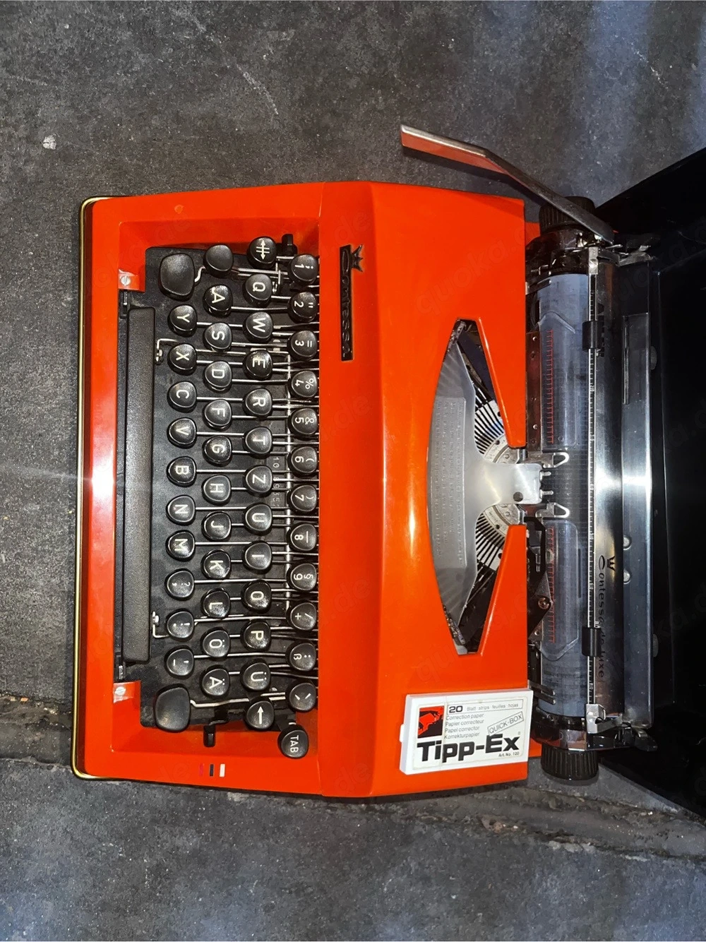 Triumph Adler Schreibmaschine contessa deluxe orange 70er 