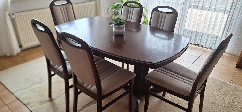 Verkaufe Esszimmertisch mit 6 passenden Stühle