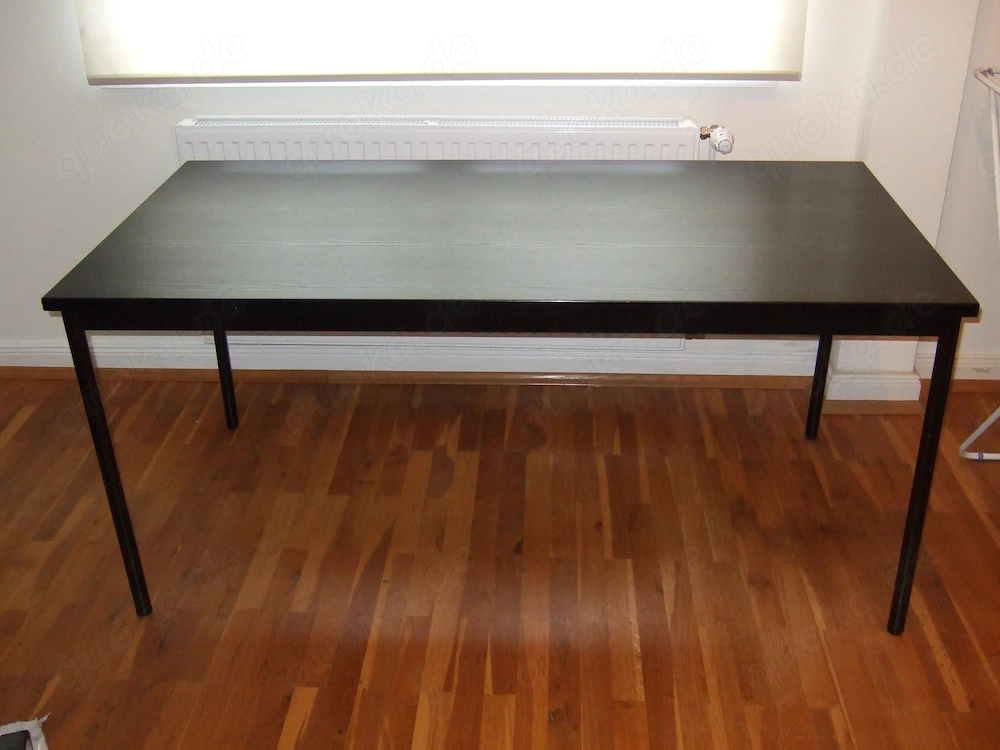 Büro-Schreibtisch, schwarz, H 72 cm, L 160 cm, B 80 cm