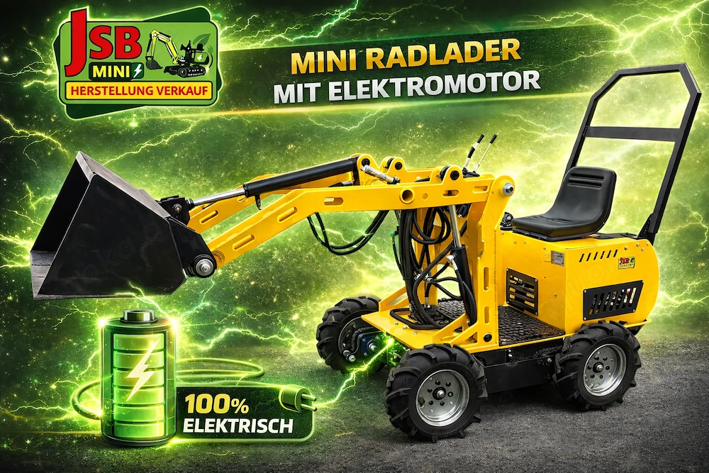 Elektrischer e mini radlader | gelenkradlader | raupenbagger | raupenlader   neu 2026 | hersteller