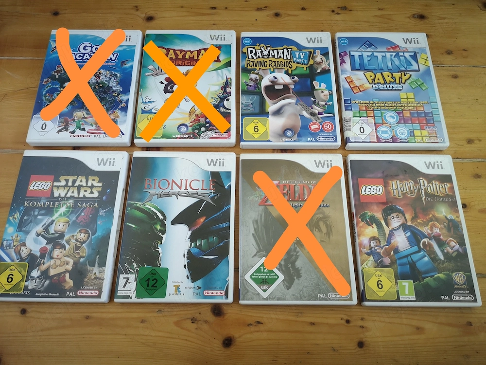8 Nintendo Wii Spiele im Paket mit Zelda usw. 