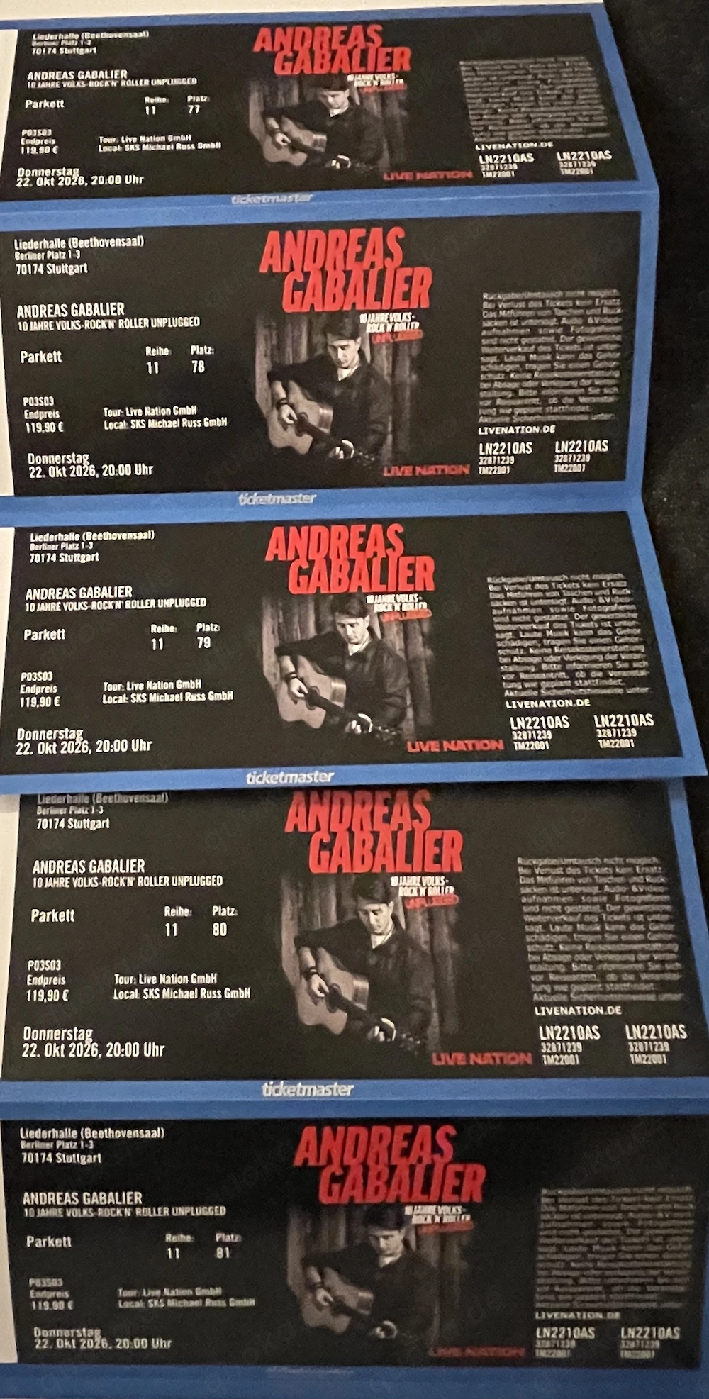 Konzertkarten Andreas Gabalier in Stuttgart 