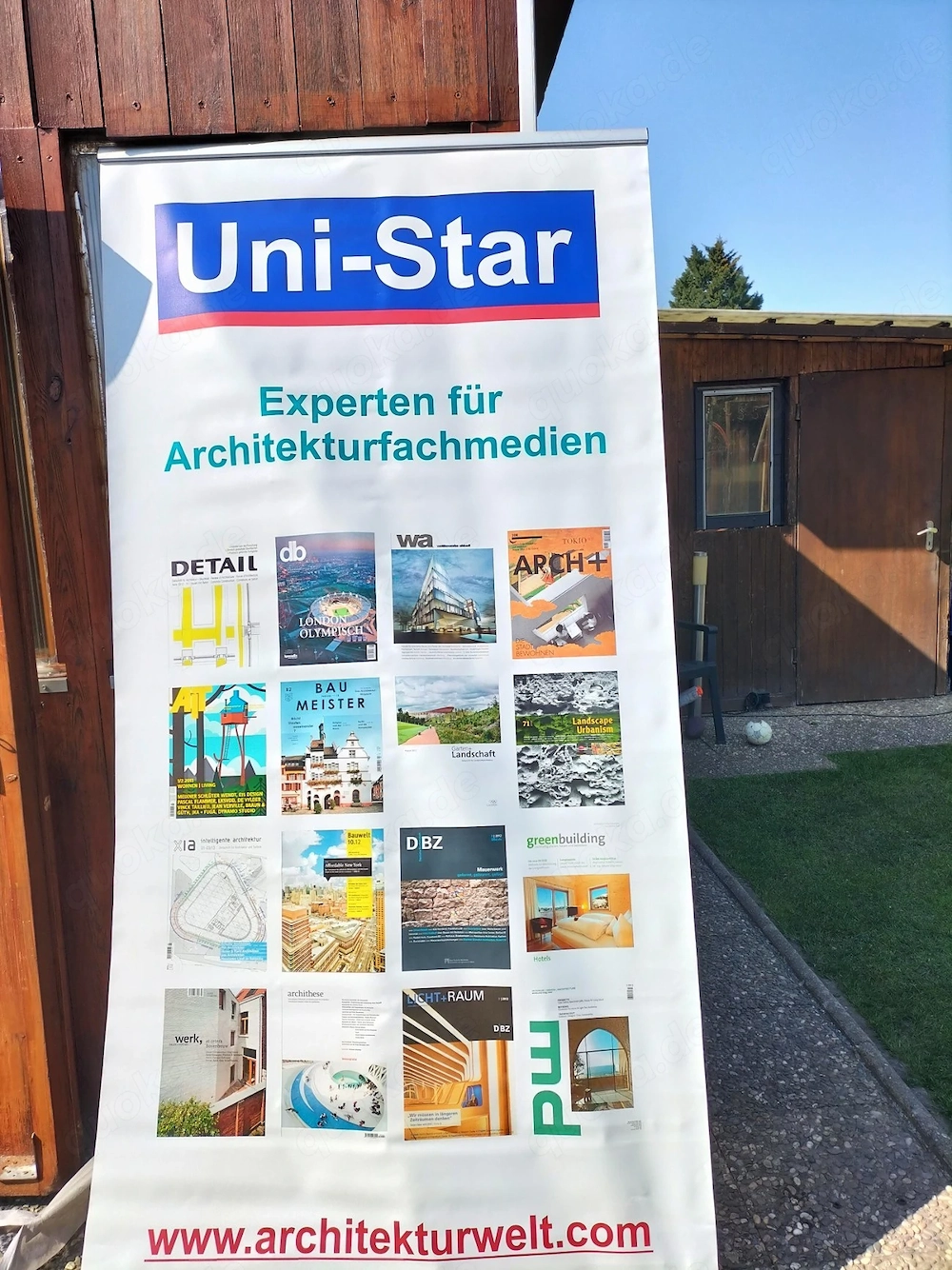 4 Werbeaufroller  Rollups  nur einmal benutzt