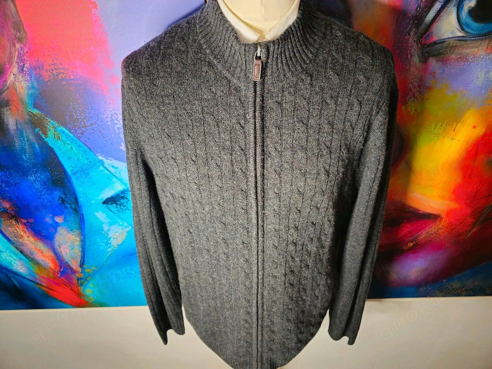 GALERIA Merino-Cashmere Cardigan Strickjacke Größe XXL anthrazit