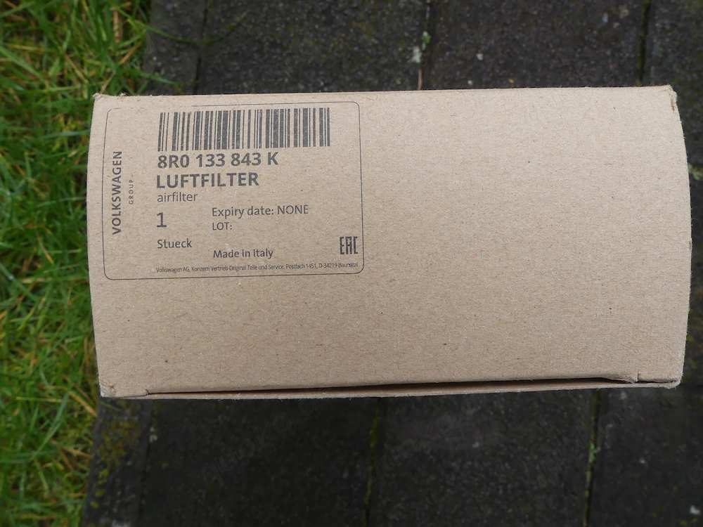 Luftfilter 8R0 133 843K VW Gruppe, A6, Passat