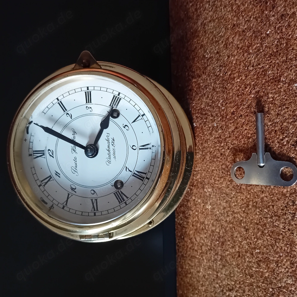 Schiffsglasenwanduhr aufziehbar 