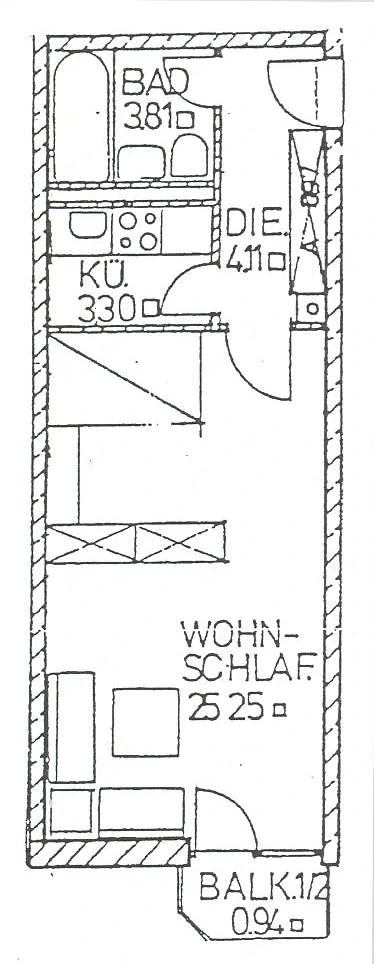 Schönes 1-Zi.- Appartement in München- Sendling 