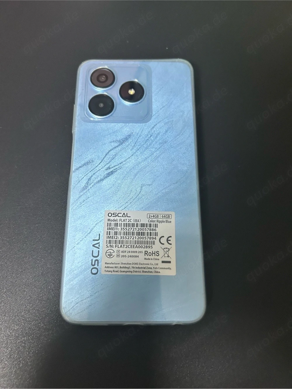 Oscal Flat 2C Blue - Neuwertig - OVP - Handy