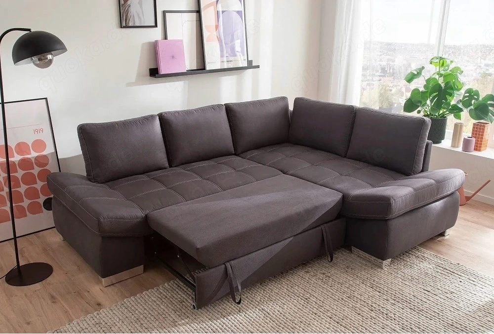 Ecksofa in Graphit