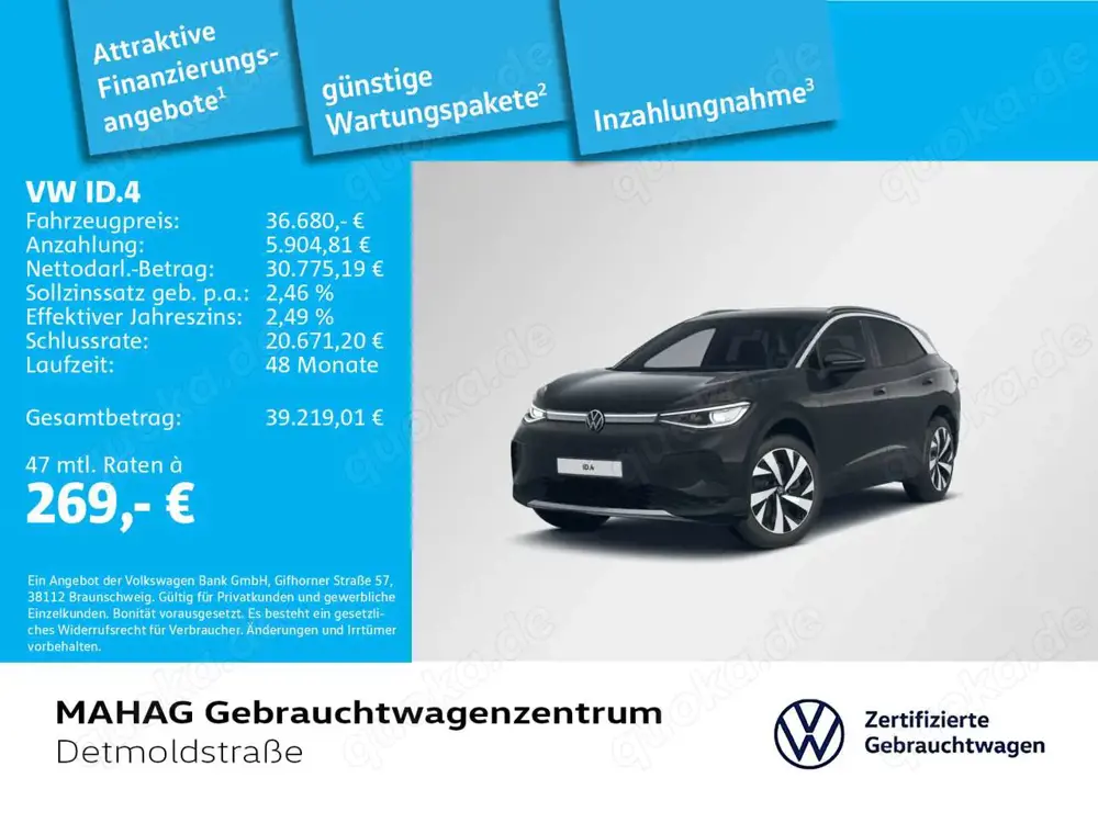 Volkswagen ID.4 Pro 210 kW  AHK WärmePu CCS IQ.Light Navi P