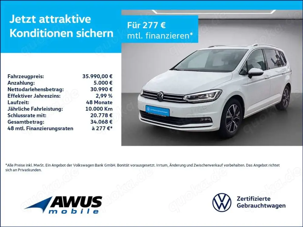 Volkswagen Touran 2.0TDI DSG Highline AHK