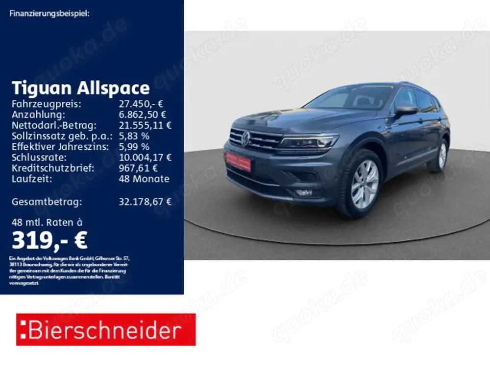 Volkswagen Tiguan Allspace 1.5 TSI DSG Highline AHK STAND L