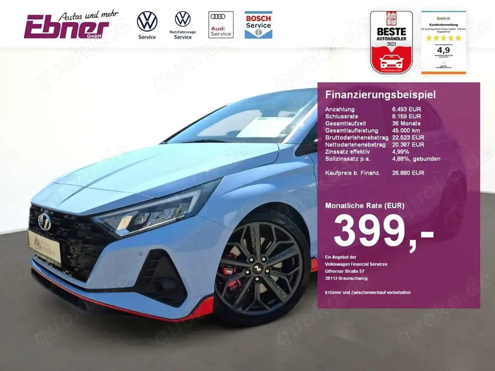 Hyundai i20 N PERFORMANCE BOSE+NAVI+LED+GRA+SITZHZG+18 ALU!
