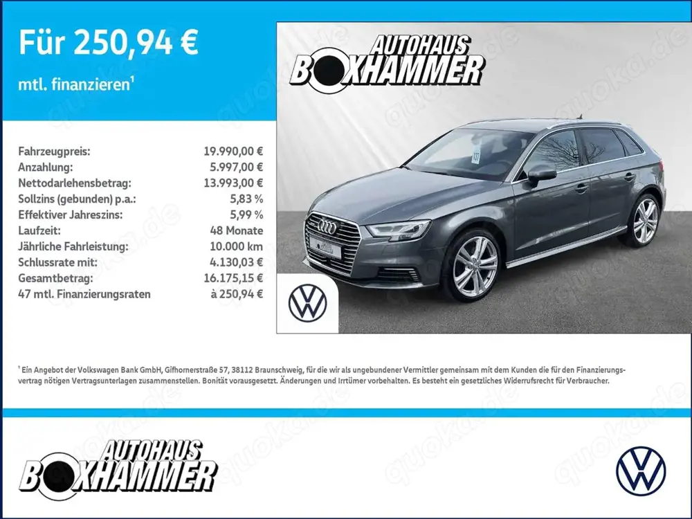 Audi A3 Sportback 40 e-tron design NAVI+TEMPOMAT+SHZ