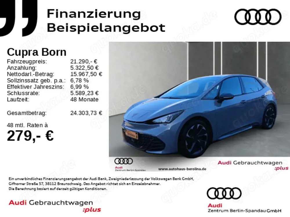 CUPRA Born 58 kWh *ACC*R-CAM*NAV*LED*PDC*SHZ*