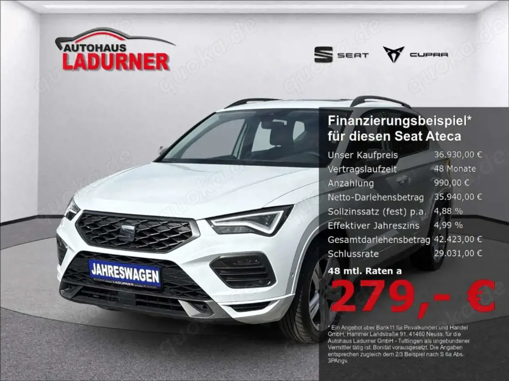 SEAT Ateca FR 1.5l TSI DSG *PANO+NAVI+WinterBusinesspaket*