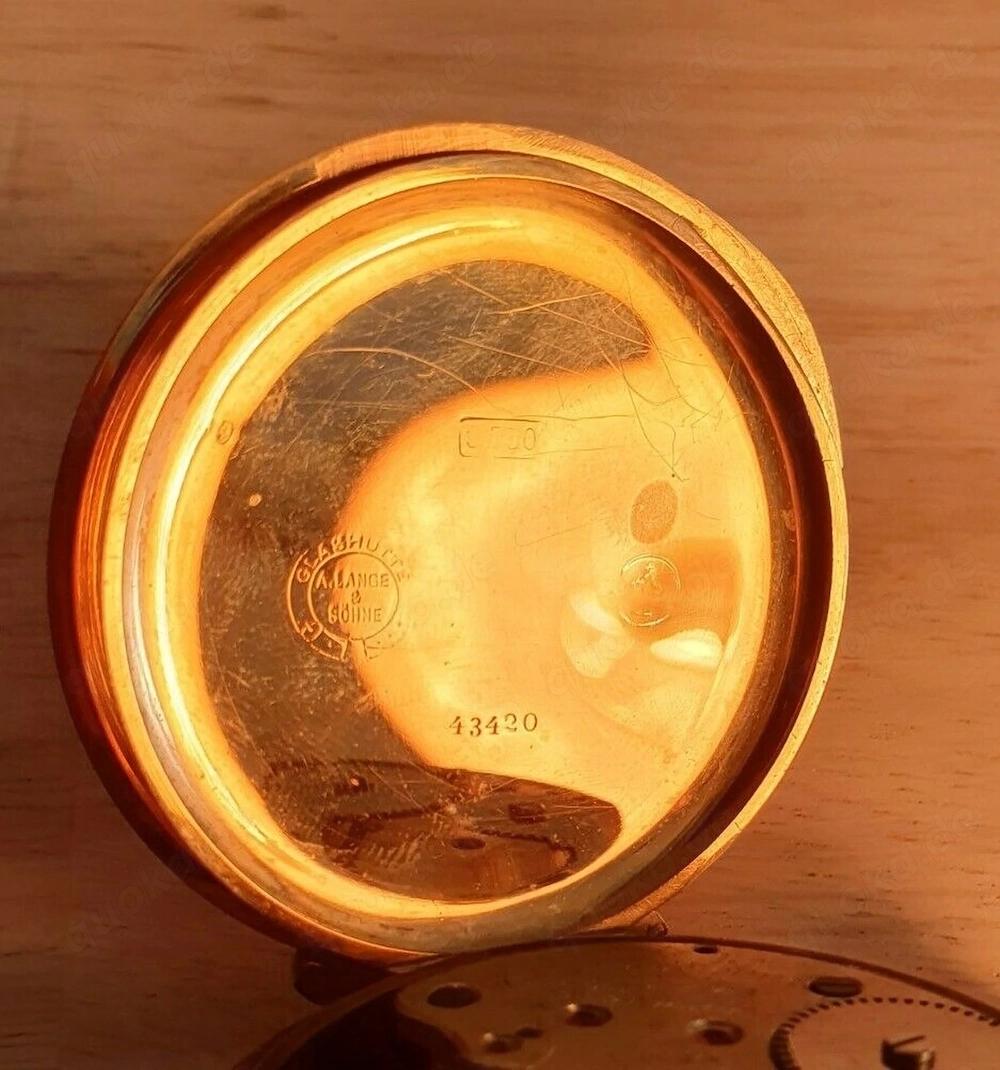 A.Lange Söhne Glashütte Savonnette 18k Gold Taschenuhr