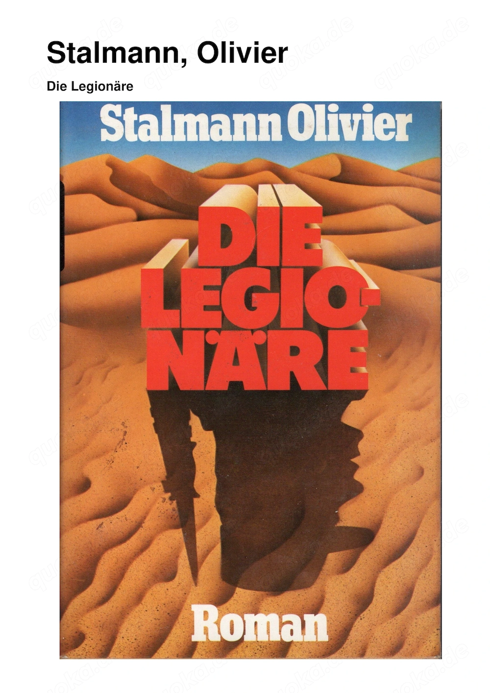 Stalmann, Olivier Die Legionäre