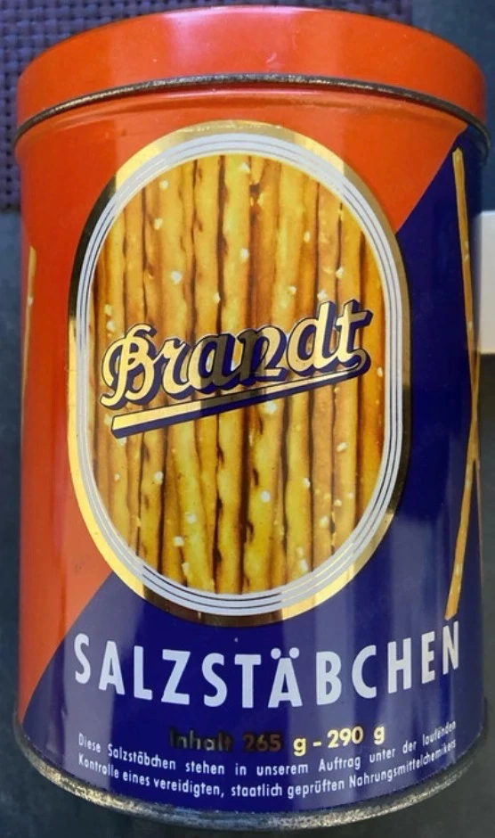 Werbeblechdose Brandt Salzstäbchen