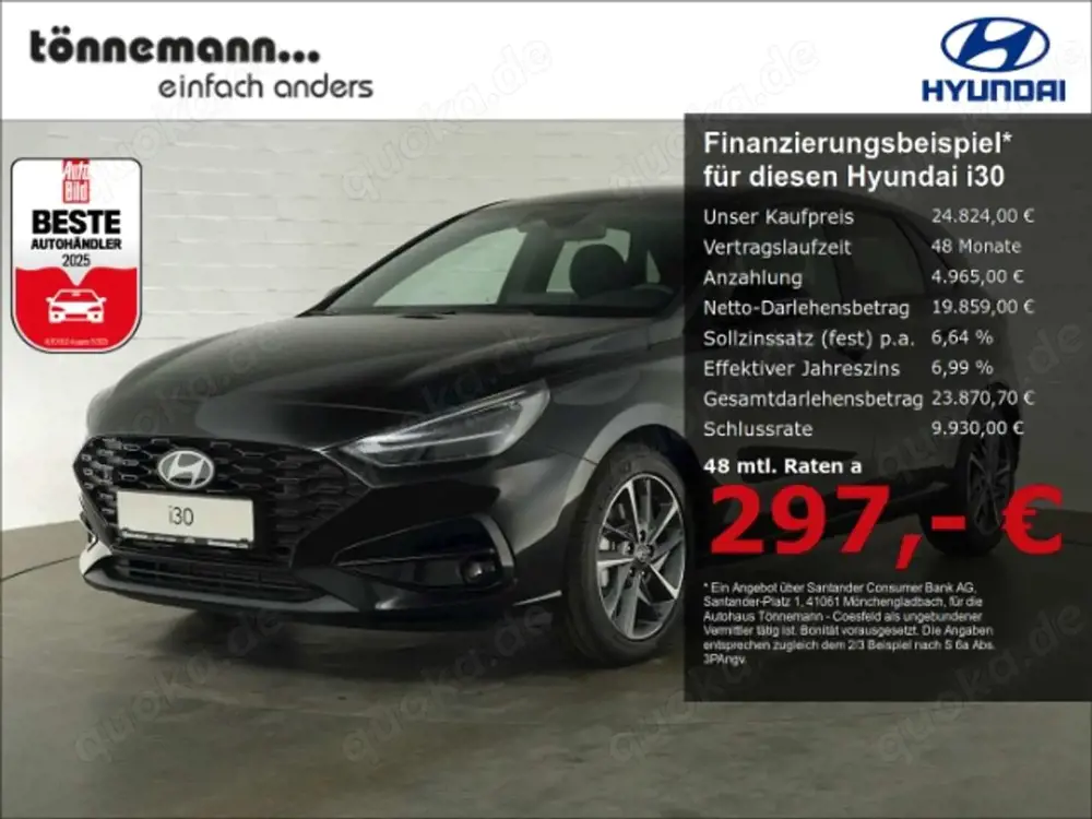 Hyundai i30 FACELIFT T-GDI ADVANTAGE 48V DCT+VOLL LED+NAVI+RÜC