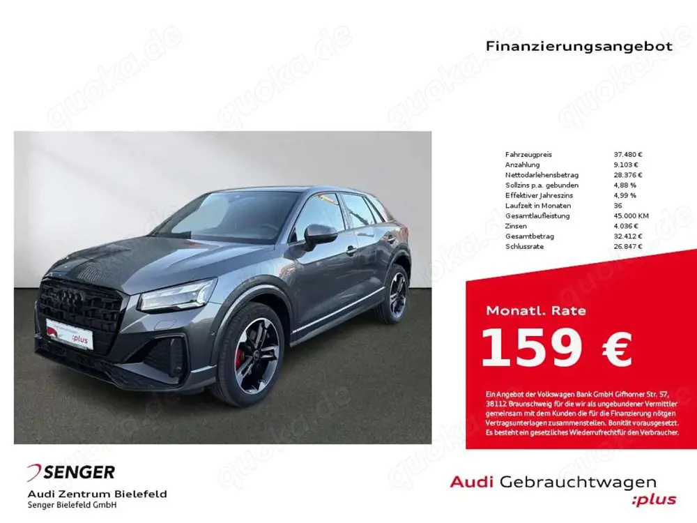 Audi Q2 S line 40 TFSI quattro Matrix Panorama ACC