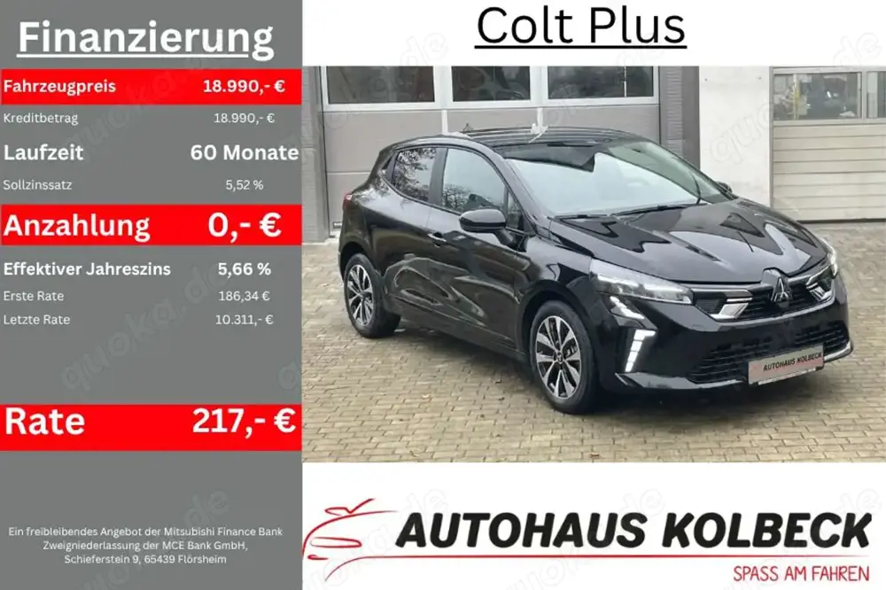 Mitsubishi Colt PLUS 1,0 l Turbo-Benziner 6-Gang