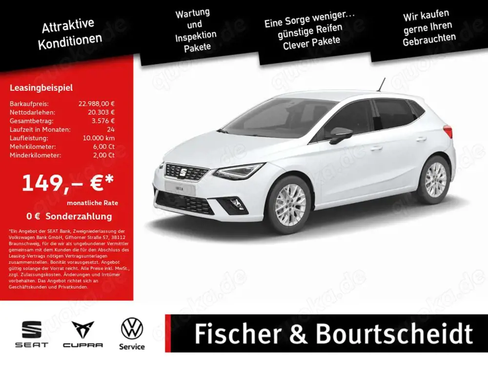 SEAT Ibiza 1.0 TSI Xcellence NAVI ACC FACEL. LED