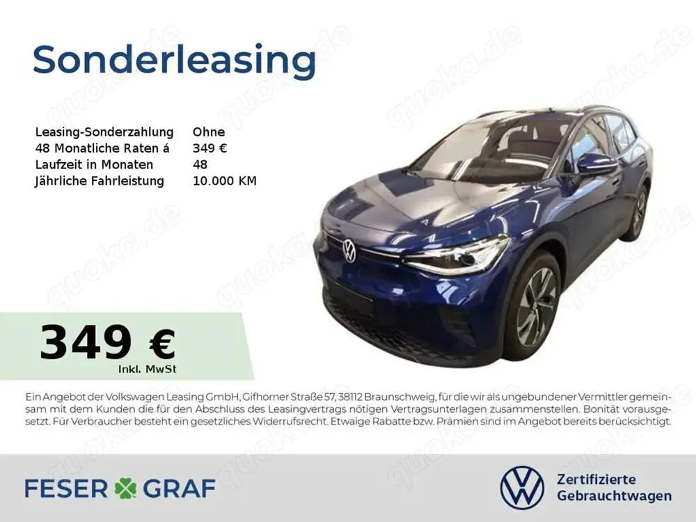 Volkswagen ID.4 Pure Navi Wärmepumpe AHK LM