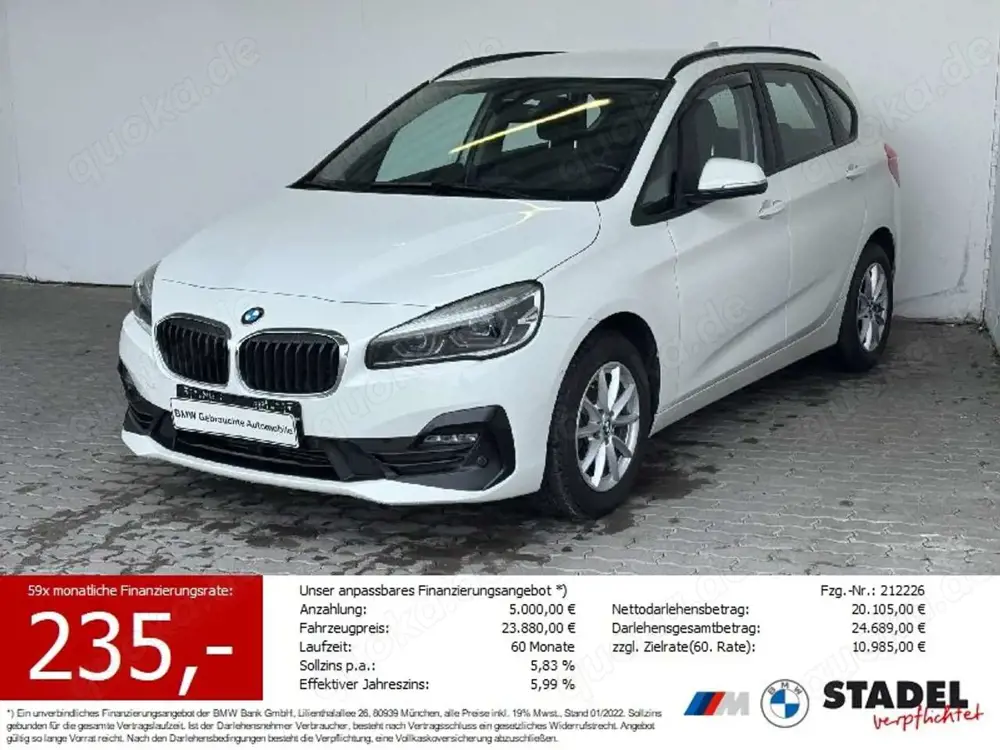 BMW 216 d Active Tourer Advantage Navi.LED.ParkAs.DAB