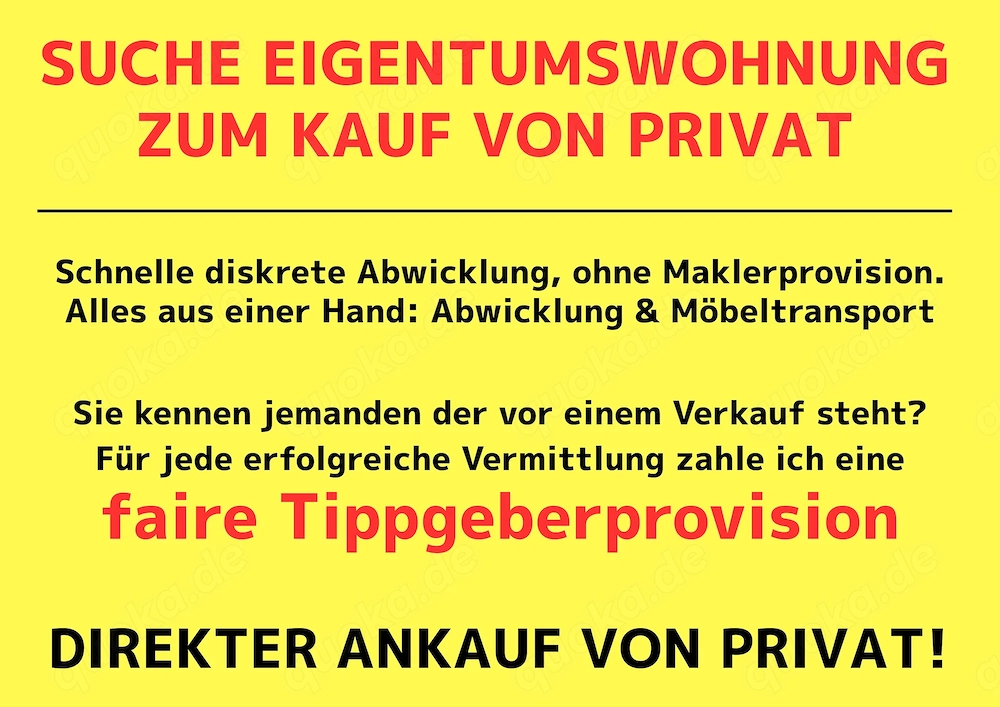Wohnung gesucht   Tipp geben & Provision sichern!