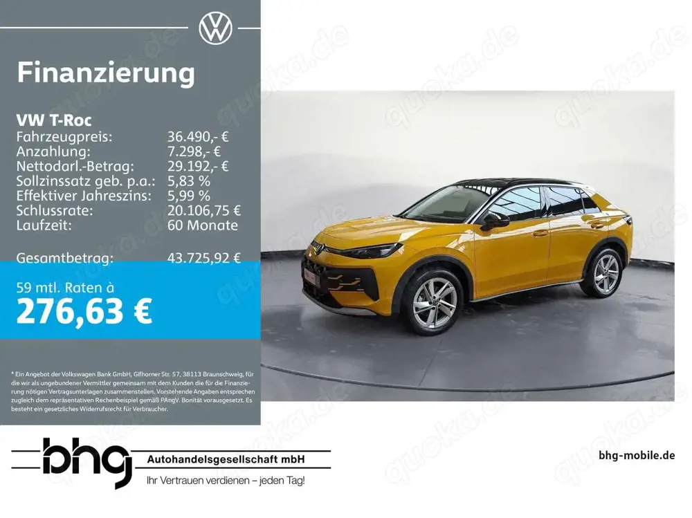 Volkswagen T-Roc Life 1.5 l eTSI OPF ) 7-Gang-Doppelkupplun
