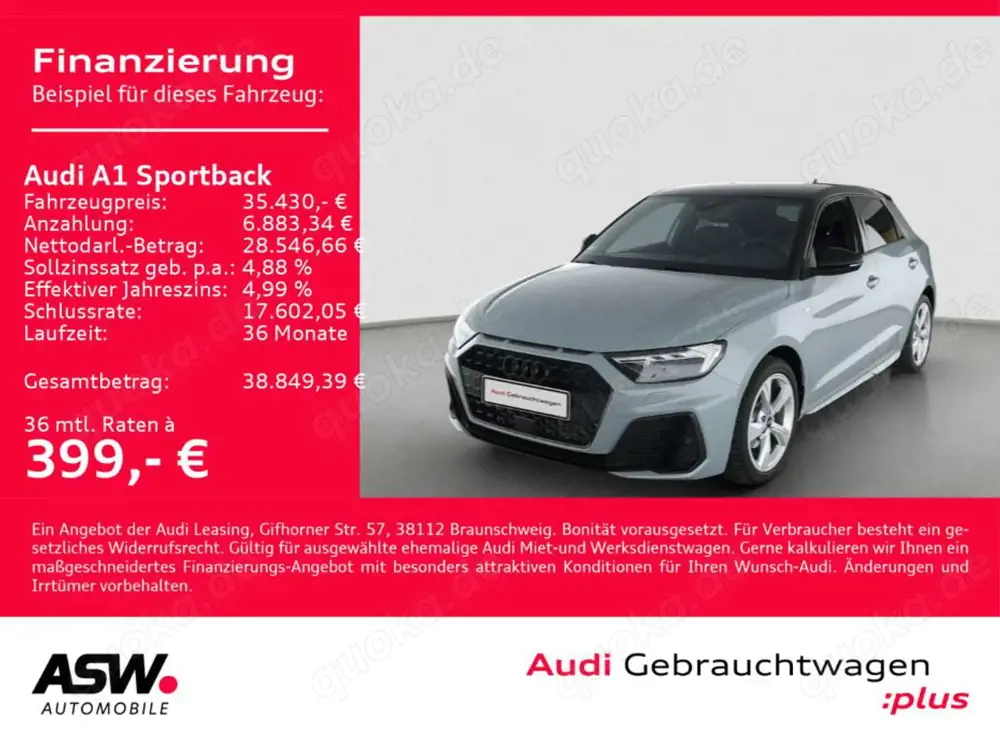 Audi A1 S line 35TFSI NAVI LED ACC SONOS VC