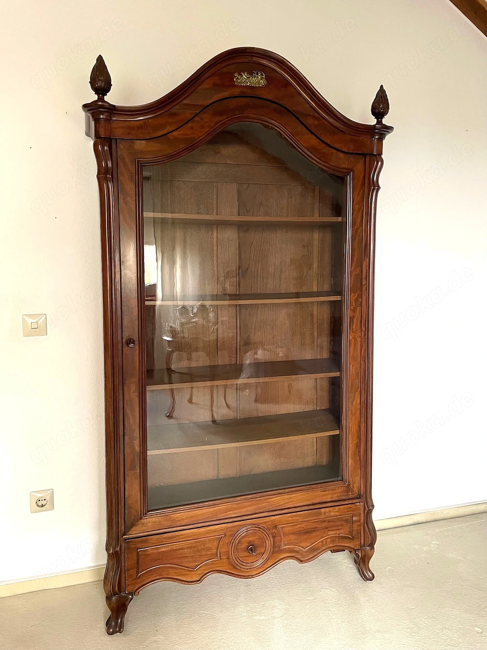 Antiker Vitrinenschrank Louis-Philippe