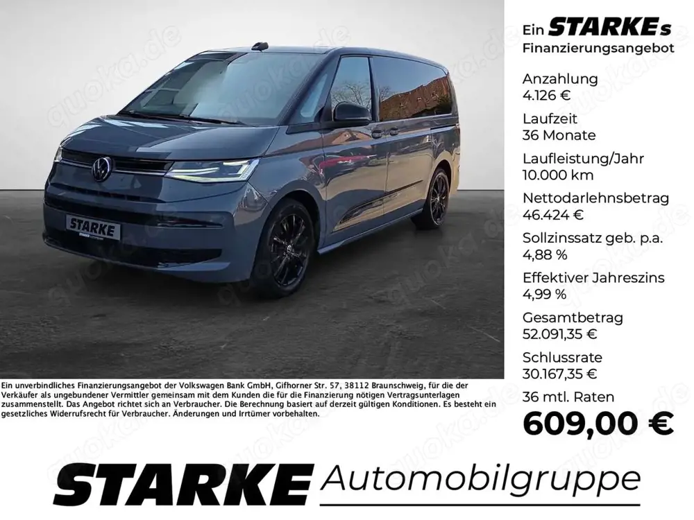 Volkswagen T7 Multivan 2.0 TDI DSG Edition lang LED-Matrix AHK Pano St...