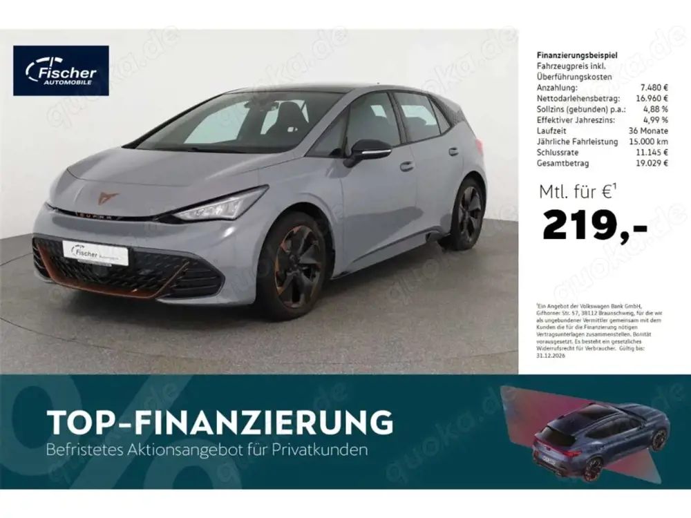 CUPRA Born 58 kWh SH/ALLU/LED/DAB+/GLASDACH