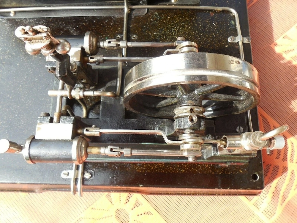 Doppelzylinder Märklin Dampfmaschine 41607 von 1909 mit original HOLZKISTE