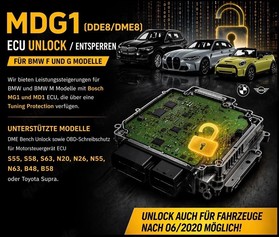 BMW F und G 2020+ Modelle ECU   DME Unlock Bosch Steuergeräte