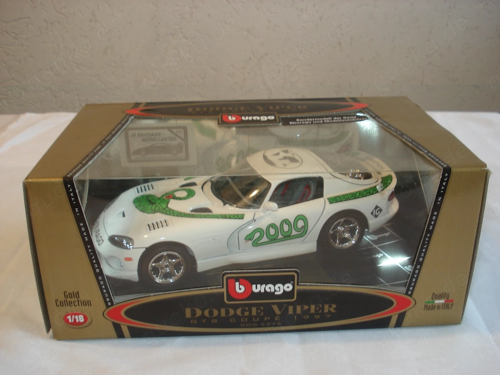  Dodge Viper 1:18 Bburago Sondermodell  neuwertig OVP