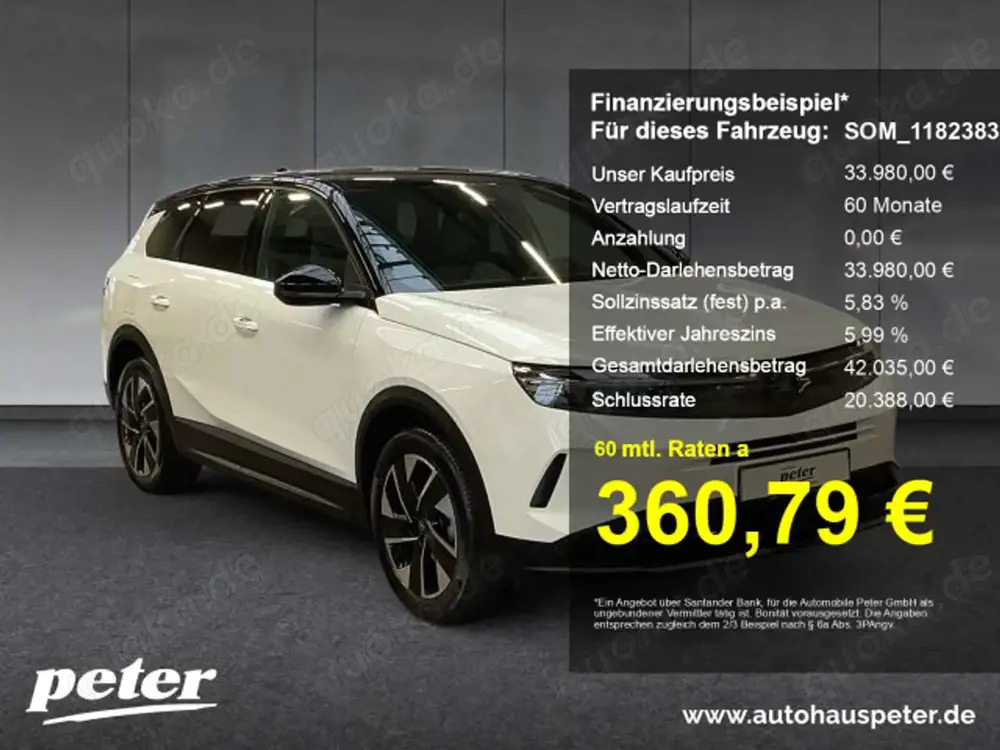 Opel Grandland Grandland 1.2 MHEV GS +FSH+360°Kamera+ACC+LHZ+