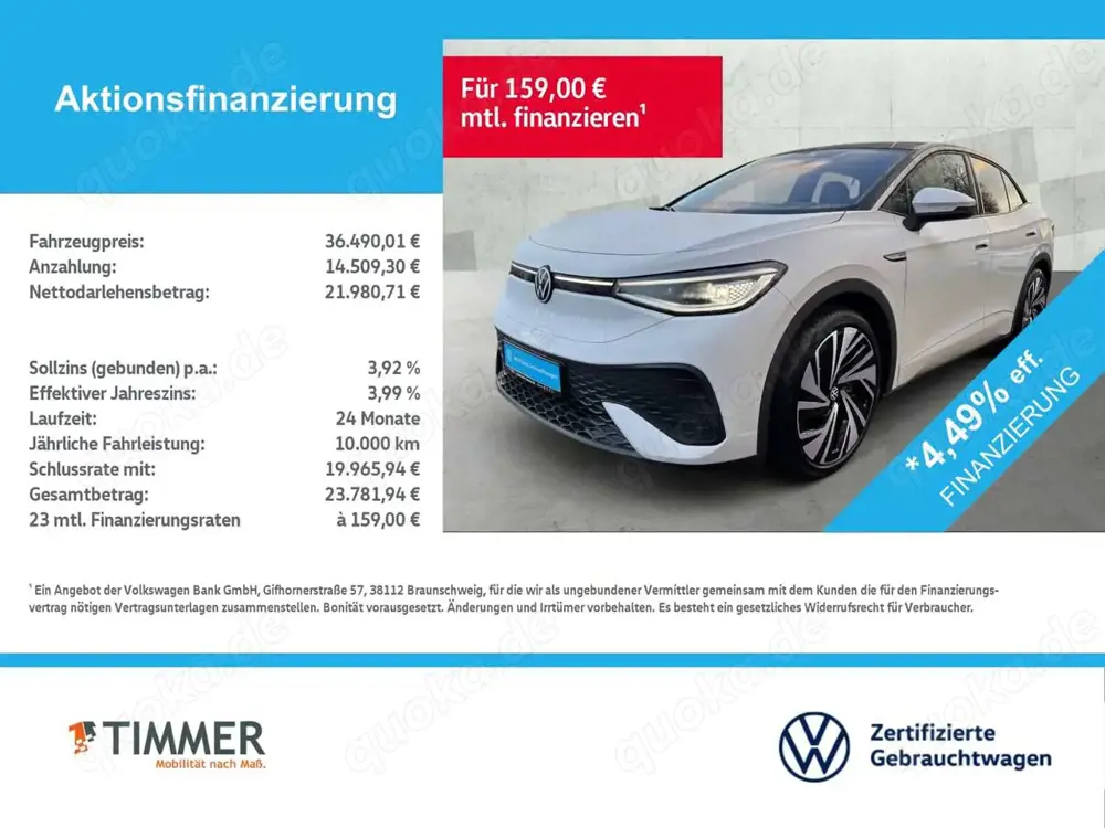 Volkswagen ID.5 PRO PERF. 82 kWh +AHK +360° +CARPLAY +21" +HuD +I