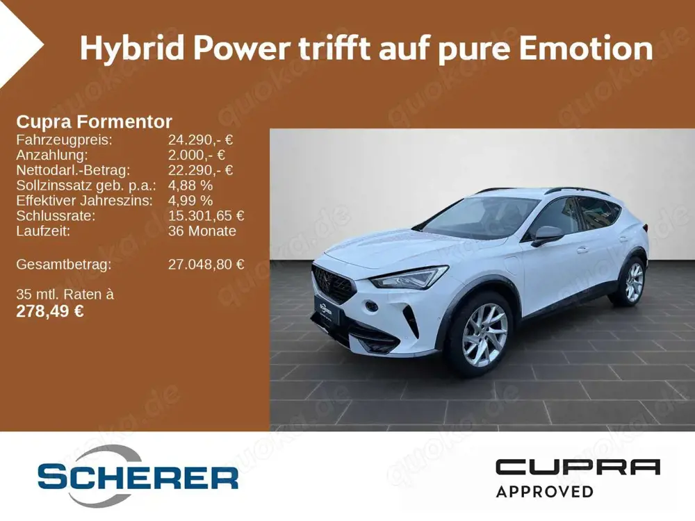 CUPRA Formentor 1.4 PHEV SHZ*EPH*KESSY*CARPLAY uvm...