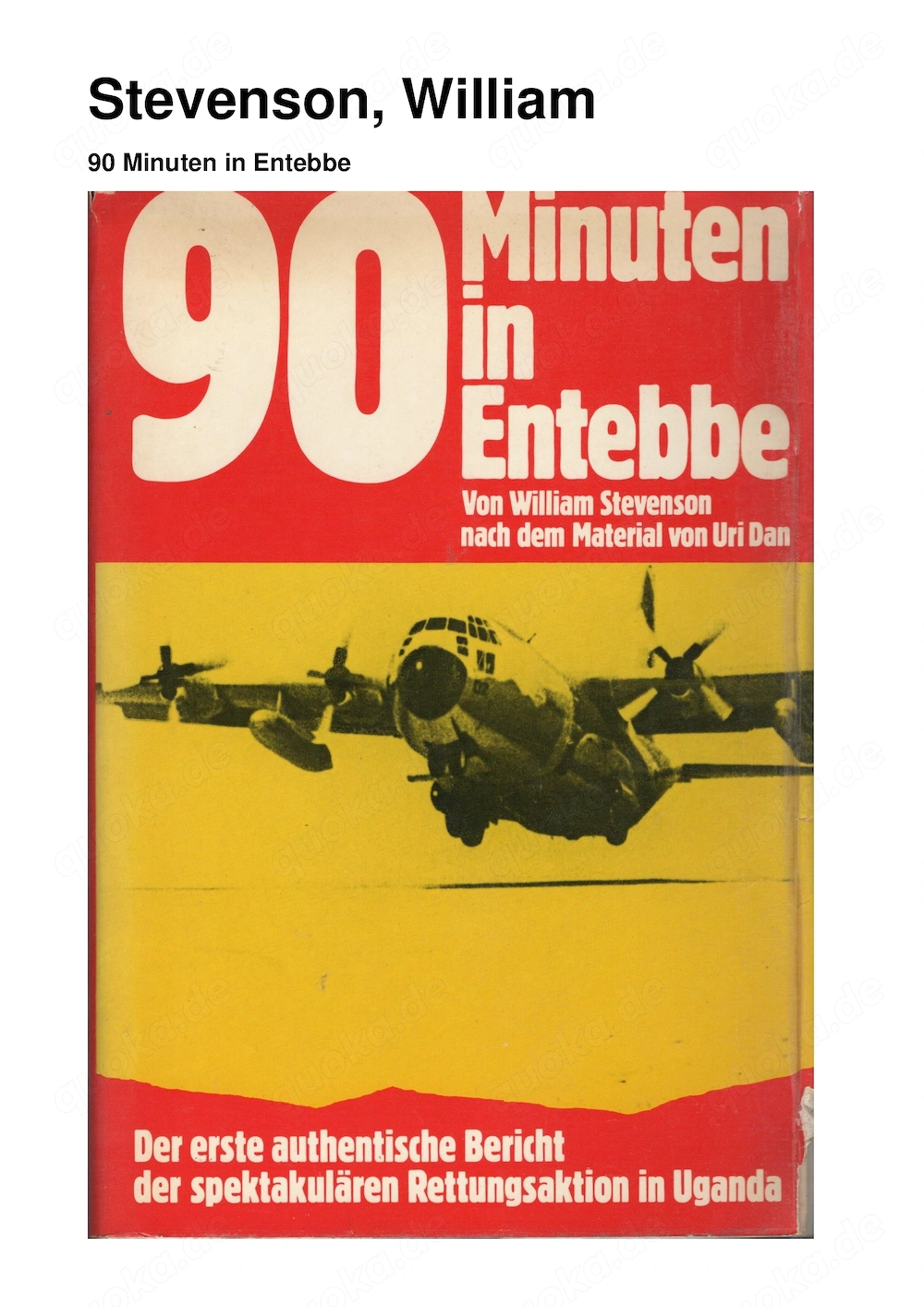 Stevenson, William 90 Minuten in Entebbe