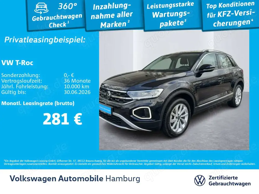 Volkswagen T-Roc 1.0 TSI Style Parkassist AppConnect
