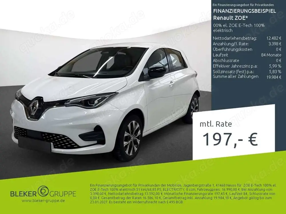 Renault ZOE E-Tech 100% el. ZOE E-Tech 100% elektrisch