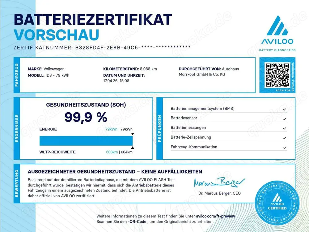 Volkswagen ID.3 GTX +AB 1,49+MAX 577KM+NEU 63.015+ Bluetooth