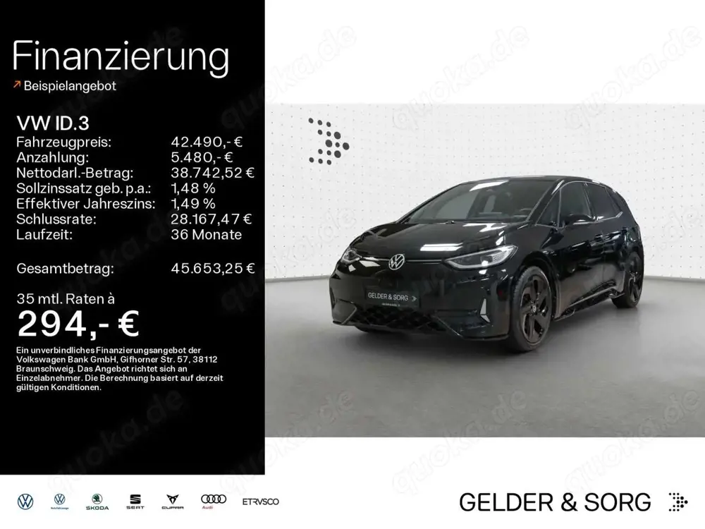 Volkswagen ID.3 GTX Performance RFK*HuD*Pano*HK*Matrix*ACC