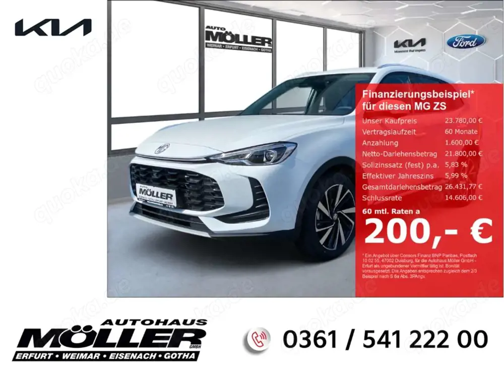 MG ZS Hybrid+ Luxury 360°Kam. el. Sitz Leder Kamera LED