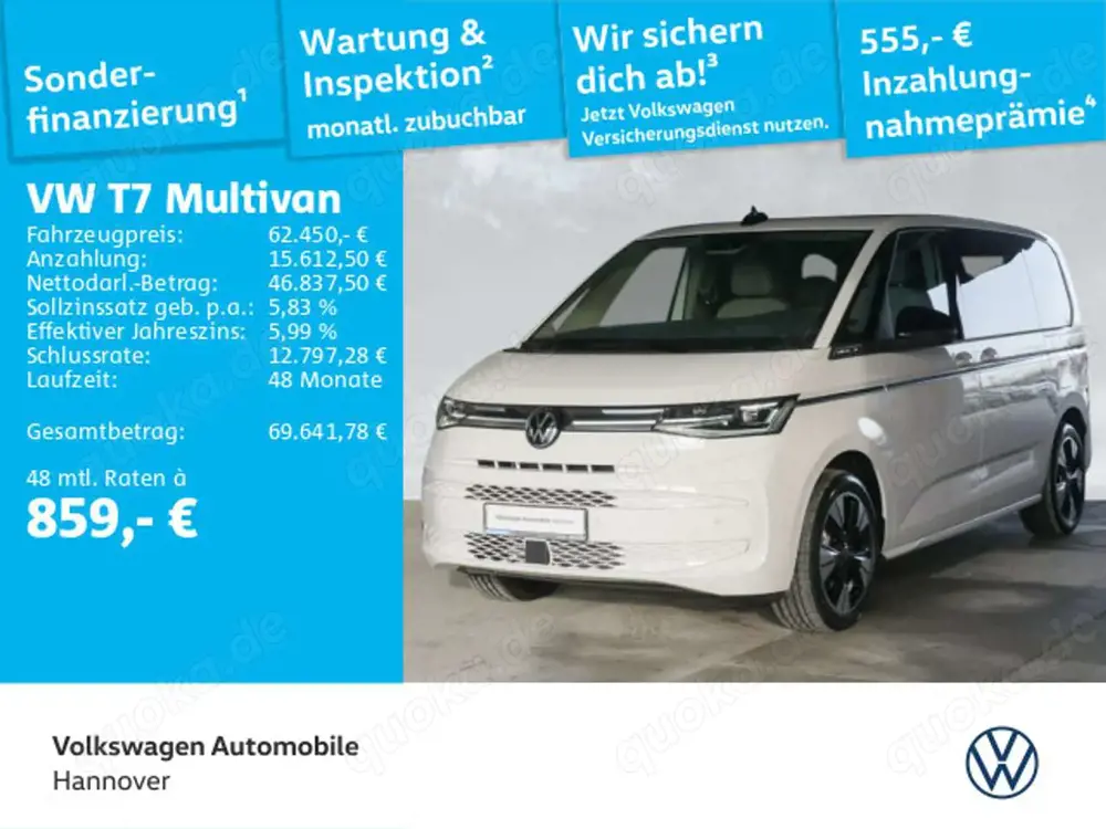 Volkswagen T7 Multivan Multivan Style kurzer Überhang 2.0 TSI DSG AHK H