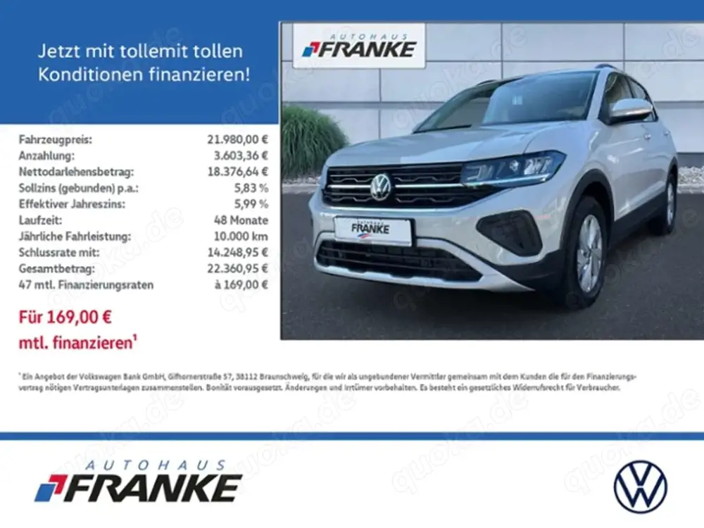 Volkswagen T-Cross Life 1.0 TSI,Kamera,LED,LM