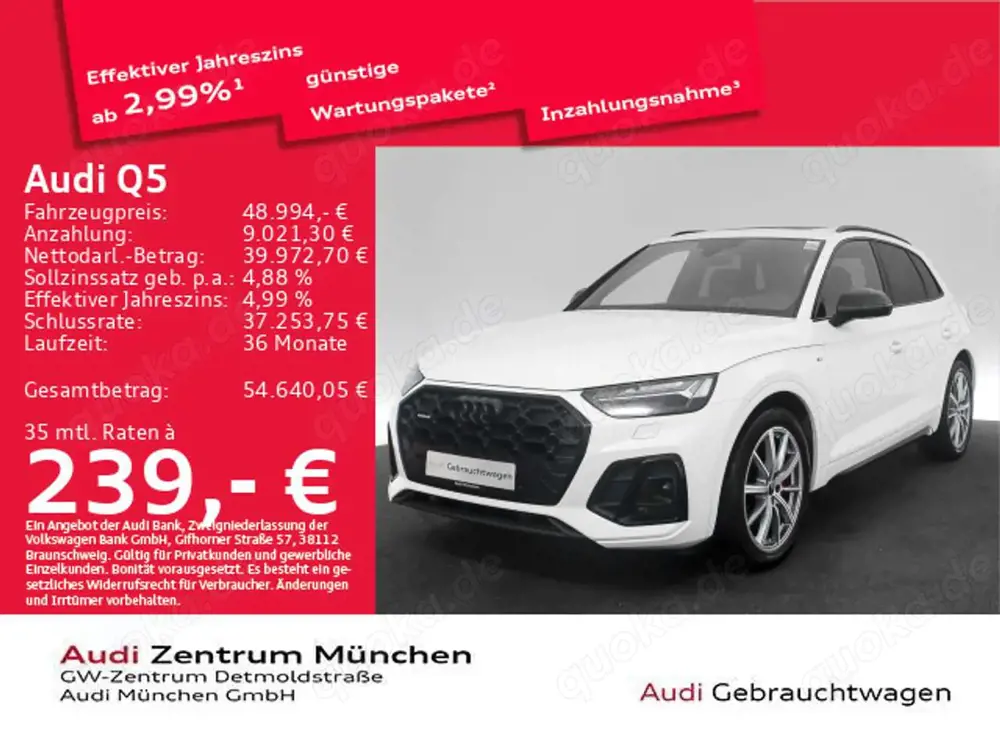 Audi Q5 40 TDI qu. S tronic S line Pano/AHK/Matrix/Lu